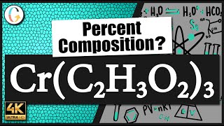 How to find the percent composition of Cr(C2H3O2)3 (Chromium (III) Acetate)