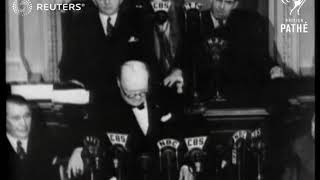 USA / DEFENCE: World War II: Winston Churchill speech to US Senate (1942)