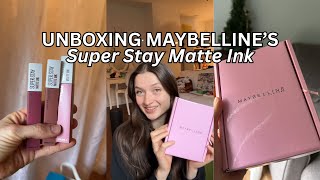 UNBOXING maybelline’s Super Stay Matte Ink Lipsticks