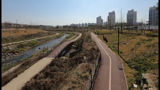 【 4k Walk 】 Walk along the waterfront park of Pyeongtaek Godeok New Town in Korea