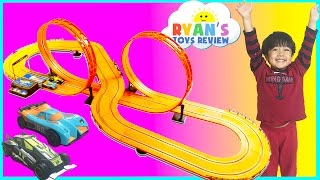 GIANT HOT WHEELS Electric Slot Car Track Set RC Remote Control Racing