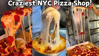 Inside the CRAZIEST PIZZA SHOP in NEW YORK CITY! DOUBLE STACKED PIZZA | Who's Hungry? | DEVOUR POWER