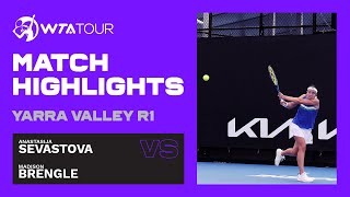 A. Sevastova vs. M. Brengle  | 2021 Yarra Valley Classic First Round | WTA Highlights