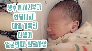 [KOR Baby] From 3 hours to a month after birth! Newborn's face changes every day! Developments!