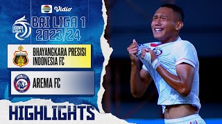Highlights - Bhayangkara Presisi Indonesia FC VS Arema FC | BRI Liga 1 2023/2024