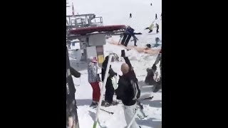 Horrifying: Ski lift starts speeding backwards