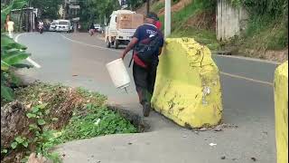 Denuncian derrumbe en la carretera de Maimón, Monseñor Nouel