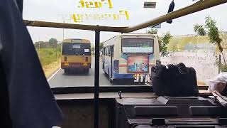 KSRTC madurai-kollam Fast Passenger bus plying on Madurai thirumangalam bypass- overtaking TNSTC