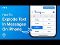 How To Explode Effect Text In Messages On iPhone | Easy Guide