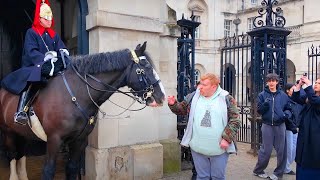 The Guard's Warning: Don’t Touch the Horse, He Not Happy.!