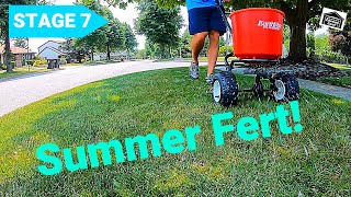 LAWN FERTILIZING PROGRAM STAGE 7 - Summer Lawn Fertilizer Application With PGF Complete