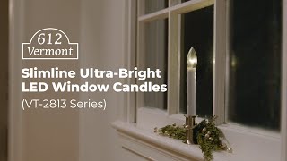 612 Vermont VT-2813 Series Ultra-Bright Battery Operated LED Window Candles