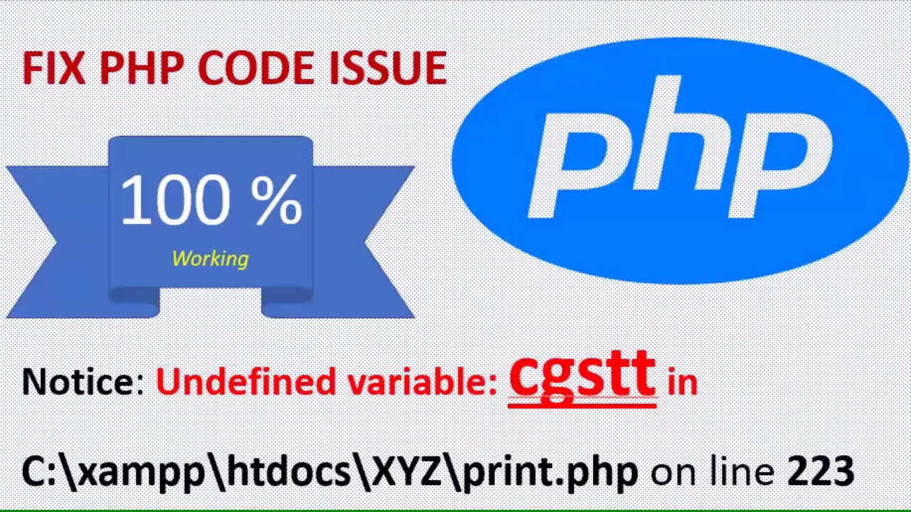 [solve] Fix Undefined Variable & Undefined Index In PHP 100% Solution ...