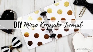 How To Make a DIY Micro Size Disc Bound Keepsake Journal or Notebook | Scrapcraftastic