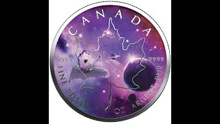 2022 Maple Leaf 1oz .9999 Silver BU Coin - Glowing Galaxy IV