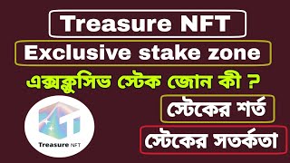 Treasure NFT Exclusive stake zone | এক্সক্লুসিভ স্টেক কী ? স্টেকের শর্ত।