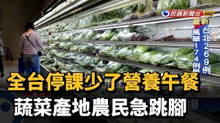 全台停課少了營養午餐 蔬菜產地農民急跳腳－民視新聞