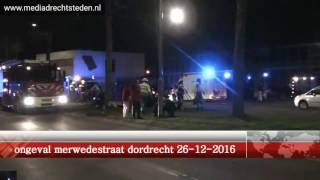 Ongeval merwedestraat dordrecht 26-12-2016