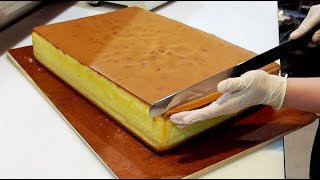 벌꿀 카스테라 - 밀그린 베이커리,경동시장 / honey castella / making castella mixed with honey  / korean street food