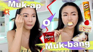 MUKBANG While I Do My Make Up