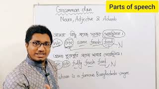 How to identify parts of speech || Noun, Adjective \u0026 Adverb in English grammar