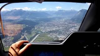 Landing in Innsbruck. Clear day