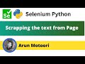 Scrapping the text from Page (Selenium Python)