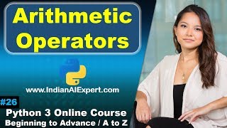Arithmetic Operators in Python | Python Operators | Python 3 Online Course (A to Z ) in Hindi #26