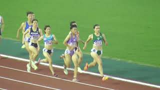 ヒリアー紗璃苗選手　原華澄選手　女子800ｍ準決勝２組　　全日本インカレ