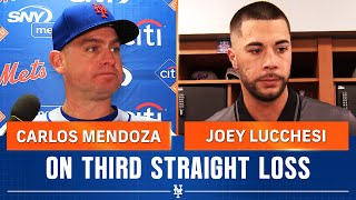Carlos Mendoza and Joey Lucchesi on sloppy 10-5 loss to Phillies | SNY