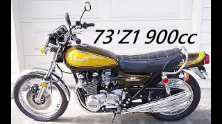 1973 Kawasaki Z1's in Yellow \u0026 Root Beer colors, factory colors are Candy Yellow \u0026 Candy Brown