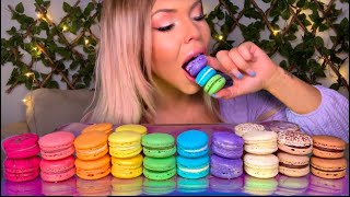 ASMR RAINBOW MACARON EATING SHOW 먹방 MUKBANG | HUNNIBEE ASMR