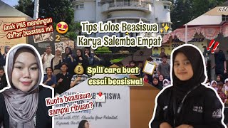 [Part 1] Bahas Cara Daftar Beasiswa Karya Salemba Empat 2024 | Beasiswa dari yayasan sampai lulus?