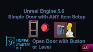 Unreal Engine 5.6 Open Any Door with a Button, Lever, or Item (Beginner Friendly)