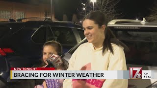 Central NC preps for possible winter weather Monday morning