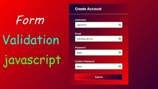 Form Validation Client side option Create HTML & CSS |JavaScript Client-side Form Validation