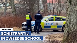 Eerste beelden: schietpartij in school Zweden