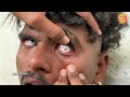 potharaju eye lens keeping potharaju making potharaju makeup hyderabad bonalu 2024 bonalu