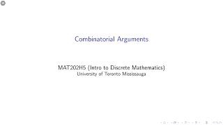 MAT202: Combinatorial Arguments