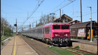 Trains in France. TGV Fast trains, Freight and TER. SNCF, DB, RENFE AVE, OUIGO. Occitanie (FR)