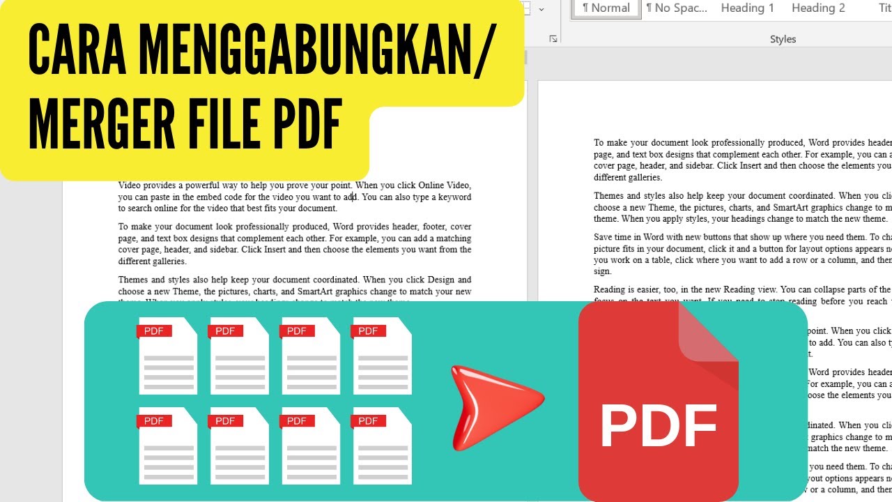 Cara Cepat Menggabungkan Beberapa File PDF || Tutorial Merge/Kom Banyak ...