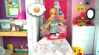 Barbie Sick Day Morning Routine in Dream House - Fun Toys for Kids