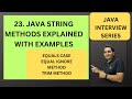 23. Java String Programs | Java Interview Questions