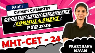 COORDINATION COMPOUNDS | FULL CONCEPTS | PYQ 2023 | PART 1