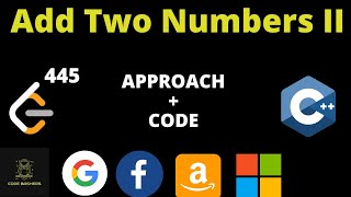Add two numbers II Leetcode | Leetcode 445 | Leetcode november challenge