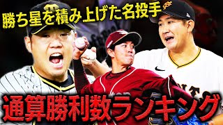 【プロ野球】現役選手 通算勝利数ランキング TOP20【2024年】