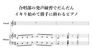 合唱部の発声練習でだんだんイキり始めて勝手に終わるピアノ #piano #sheetmusic