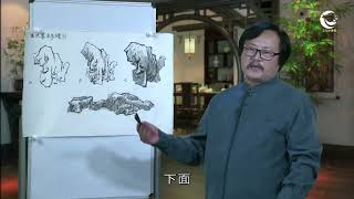 山水畫創作基礎----石的基本畫法02-石頭結構的畫法