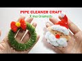 2 Easy Christmas Decor Ideas with PIPE CLEANER | Pipe Cleaner Crafts | Christmas Decor