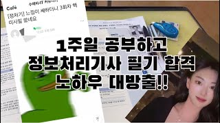 1주일 공부하고 정보처리기사 필기 합격 노하우 대방출! And Study with me💛